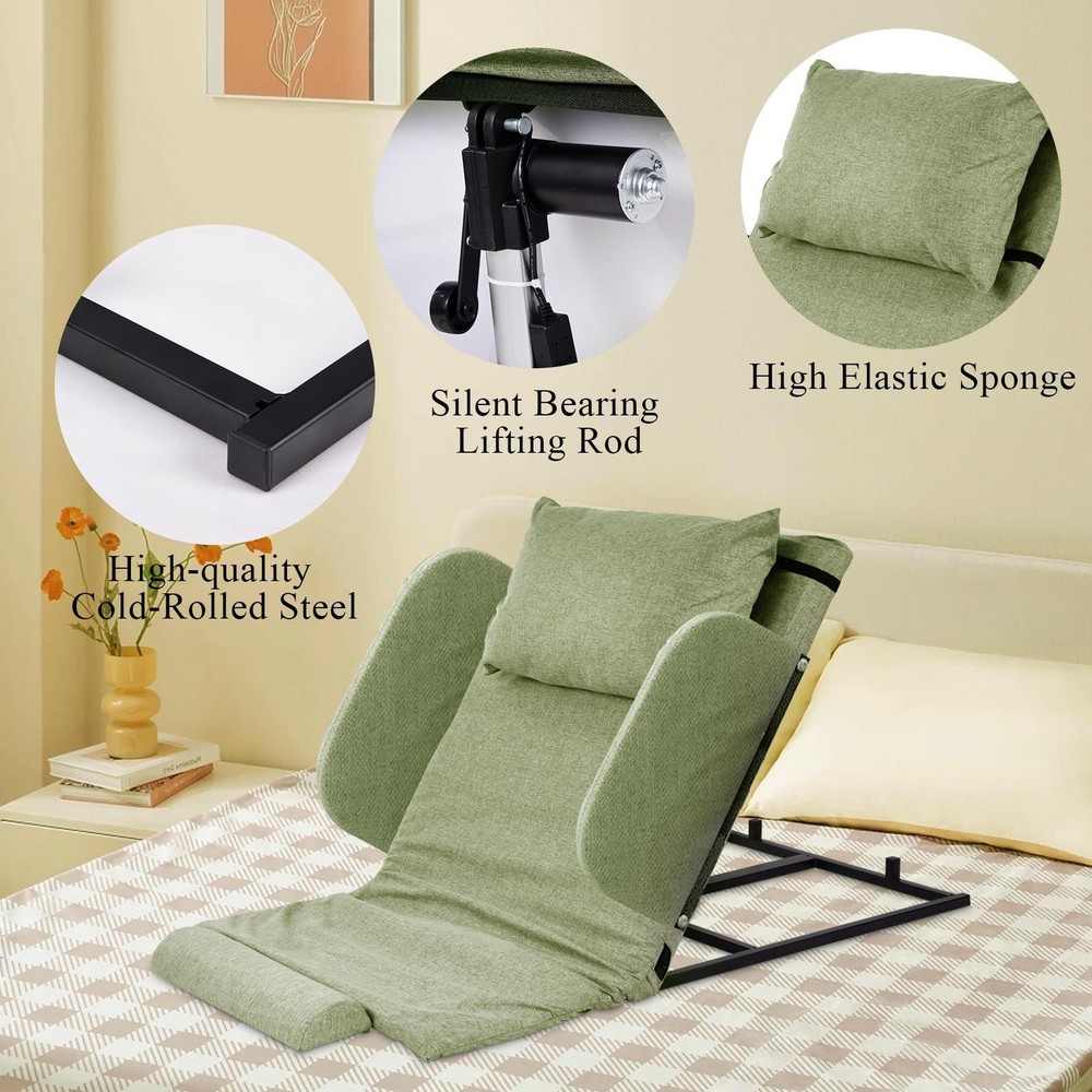 Electric Lifting Bed Backrest 2-80° Adjustable Back Rest Support For Elderly US