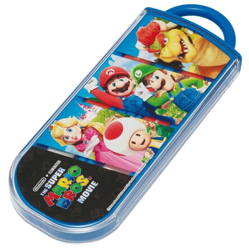 Trio Set Super Mario Compact Triple Set Fork Spoon Chopsticks