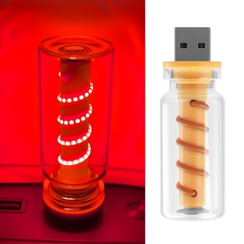 USB Light for Car, Touch Dimmable Retro Interior Lamp LED Ambient Lighting, red