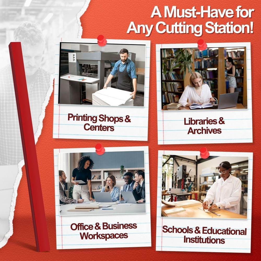 12" A4 Cutting Stick Replacement, Stack Paper Cutter Trimmer Blade Rubber Pad fo