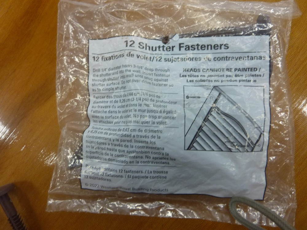 Shutter Peg Locks Nails Shutter Fasteners Lock pack of 12