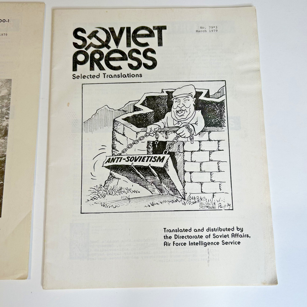 Soviet Press Selected Translations 1979 USAF Intelligence 3 Issues Military