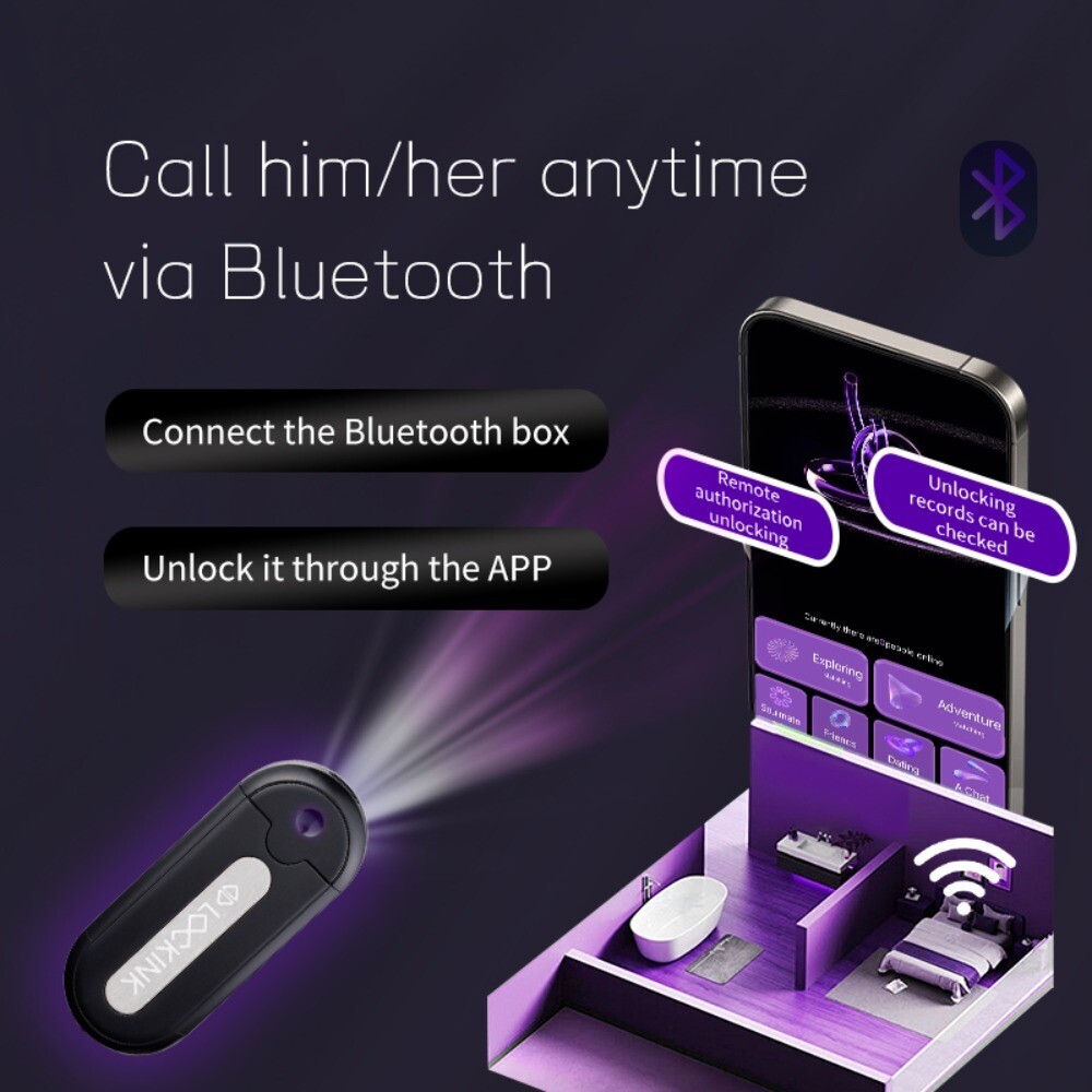 Man APP Bluetooth Remote Control Chastity Lock Key Cage Contro Chastity Lock Box