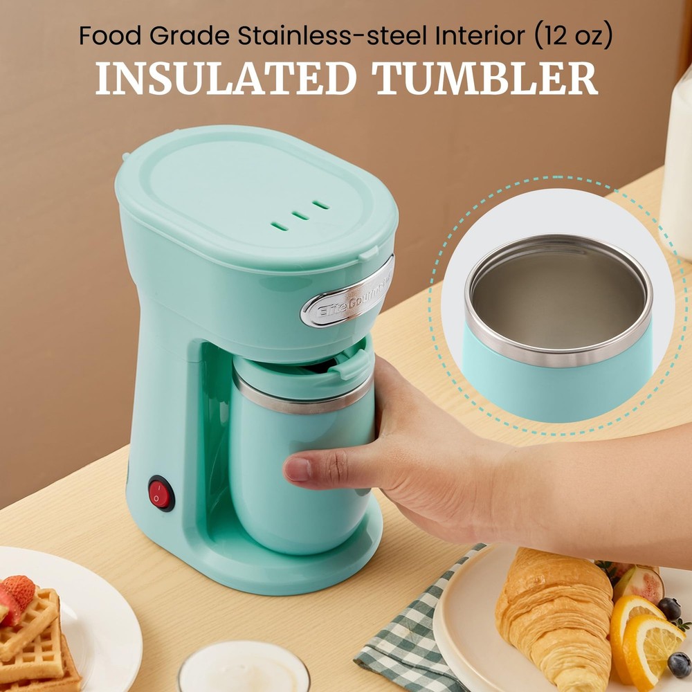 Elite Gourmet EHC242M Personal Single-Serve Compact Coffee Maker Brewer Includes