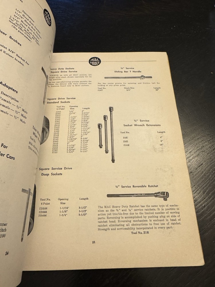 Vintage MAC Tools Catalog Number 53. 1953