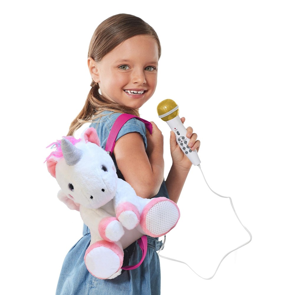 Portable Karaoke Machine for , Plush Toy Backpack with Microphone - The Sing ...