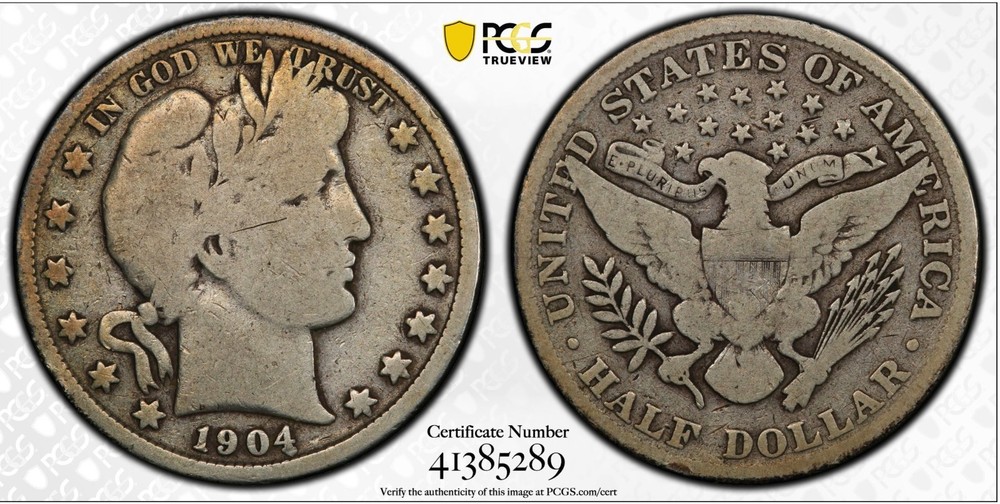 1904 BARBER HALF DOLLAR PCGS G06 385289