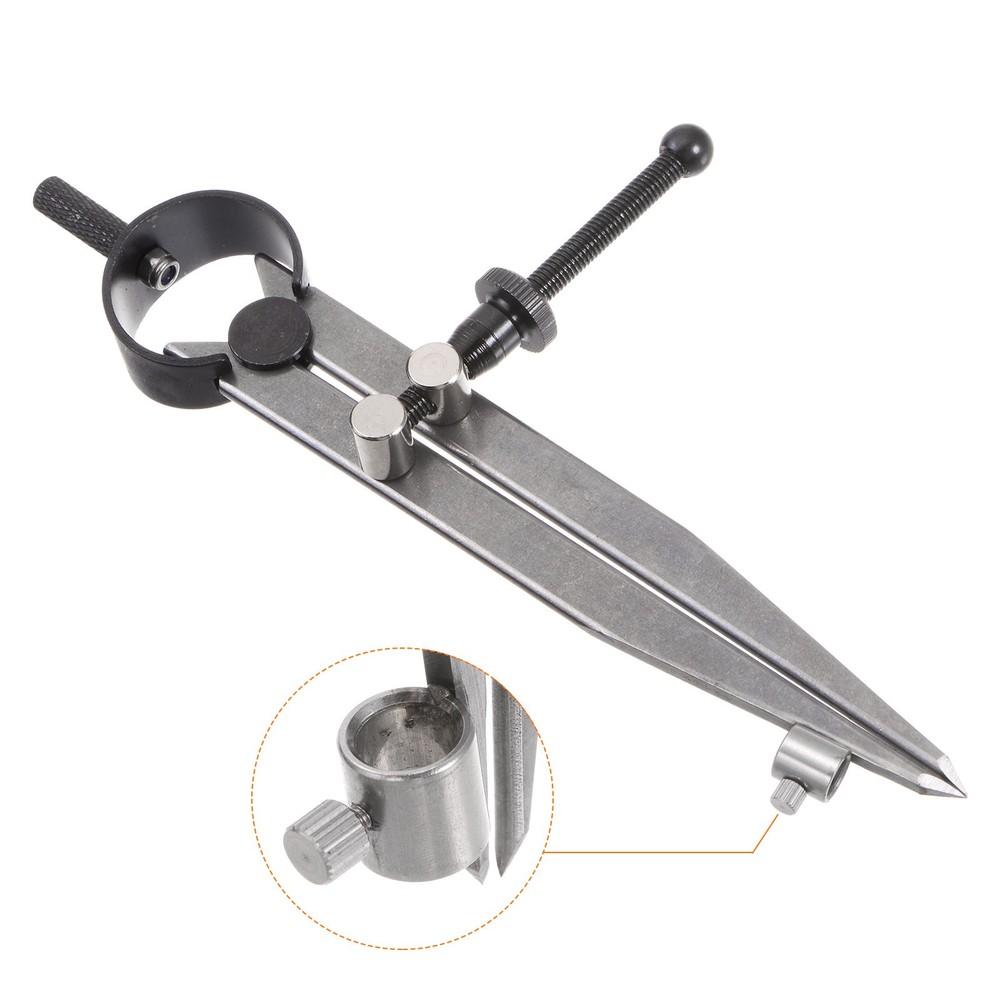 Spring Joint Caliper 5" Adjustable Spring Divider Caliper with Pencil Holder