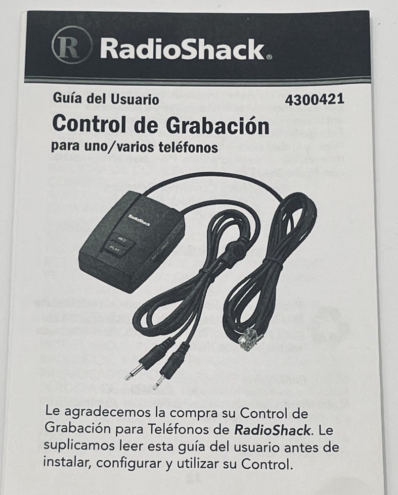 RadioShack Multi/Single Phone Recording Control #4300421
