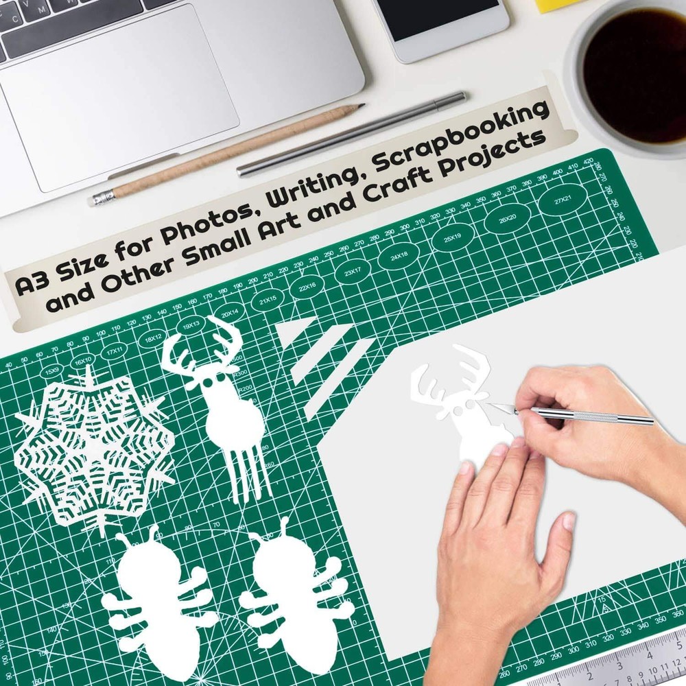 Double Sided Cutting Board For Sewing Crafts Hobby Fabric Precision Scrapbooking