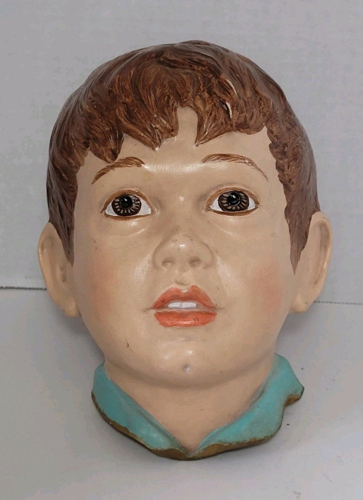 Vintage Ceramic Painted Head Bust Little Boy Doll Making?