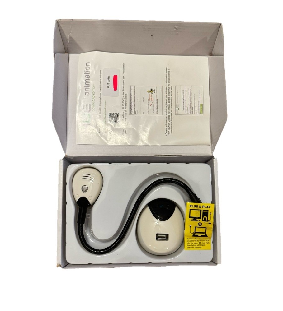 HUE HD USB Camera, Cable, Hue Code - White Stop Motion Hardware NO SOFTWARE DISC