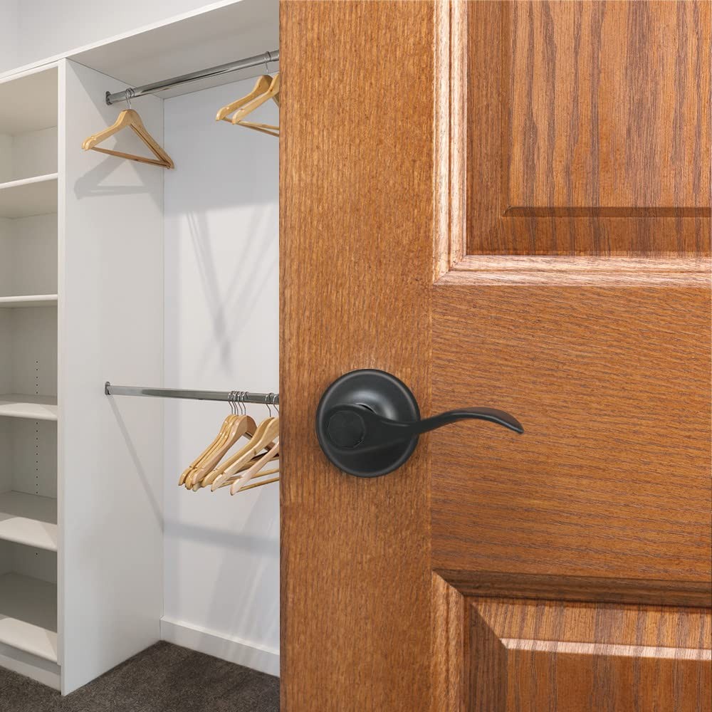 Matte Black Springdale Decorative Door Handle Fully Reversible Push Pull Func...