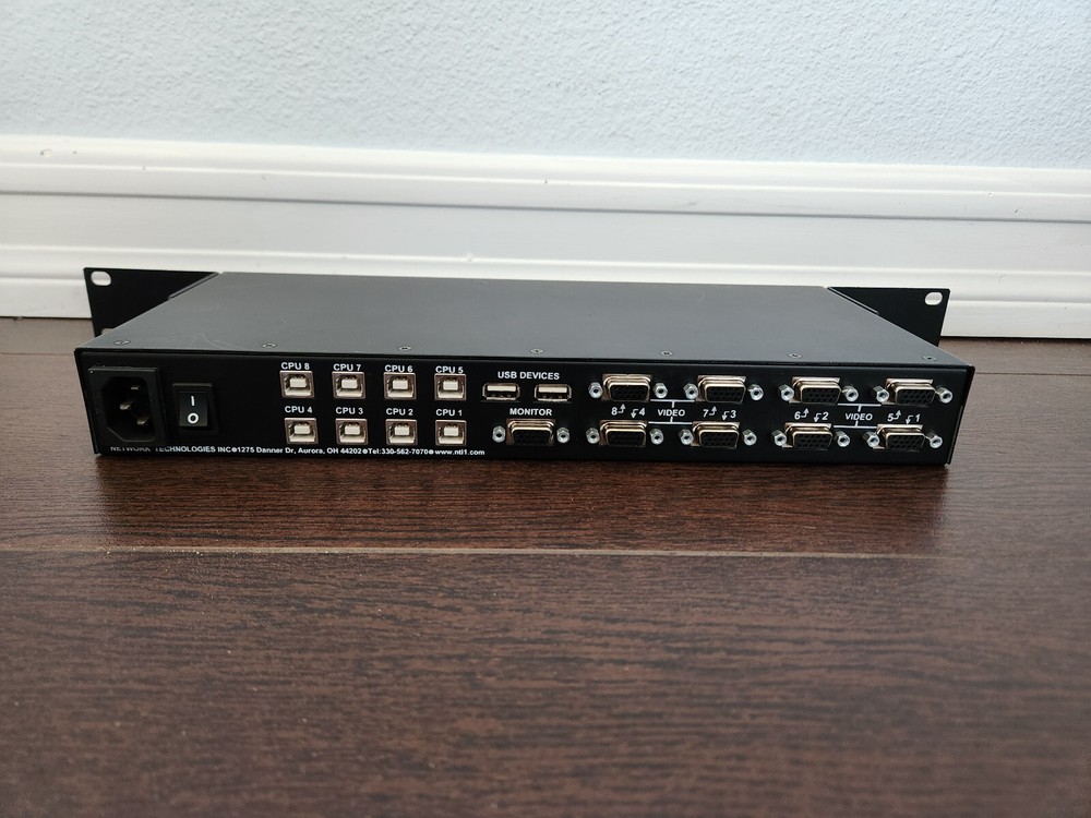 Network Technologies Incorporated NTI UNIMUX-USBV-8O 8-Port KVM Switch