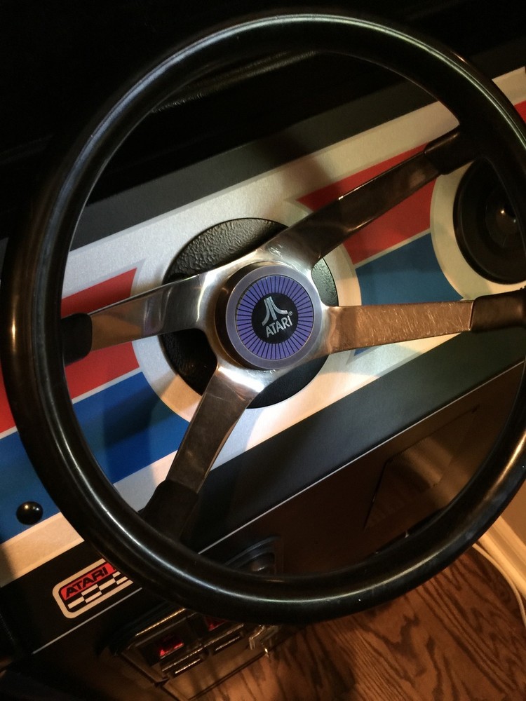 Arcade Steering Wheel Center Decal Sticker - Pole Position - LIGHT BLUE!