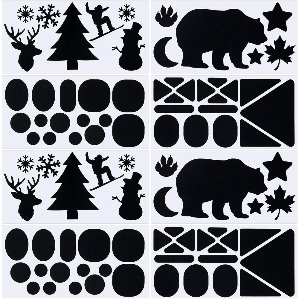 SATINIOR 8 Sheets Down Repair Patch Fabric Patches Medium, Black