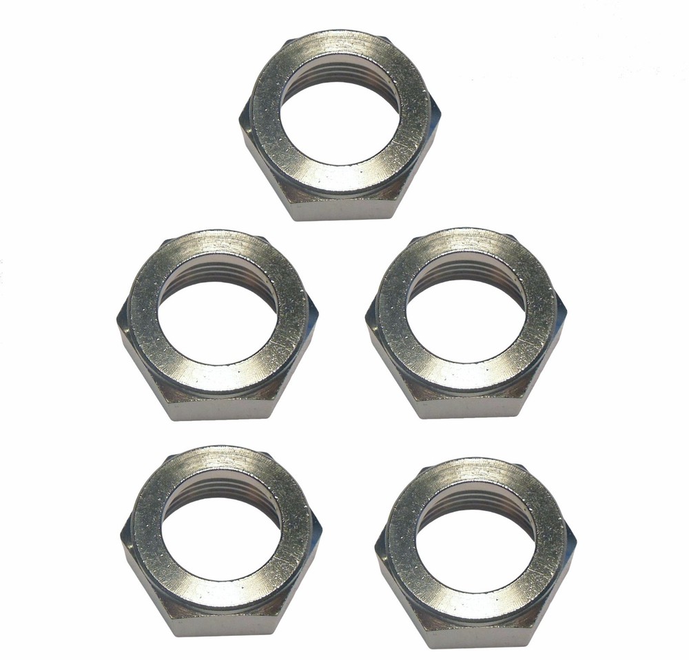 5 PACK Beer Line Hex Nut - 7/8" x 14 Female Pipe Thread - Draft Hose Equipment