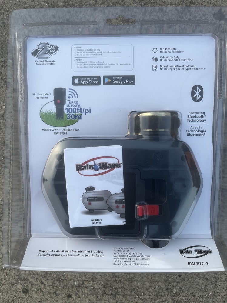Rain Wave Single Zone Water Timer Bluetooth Brand New!