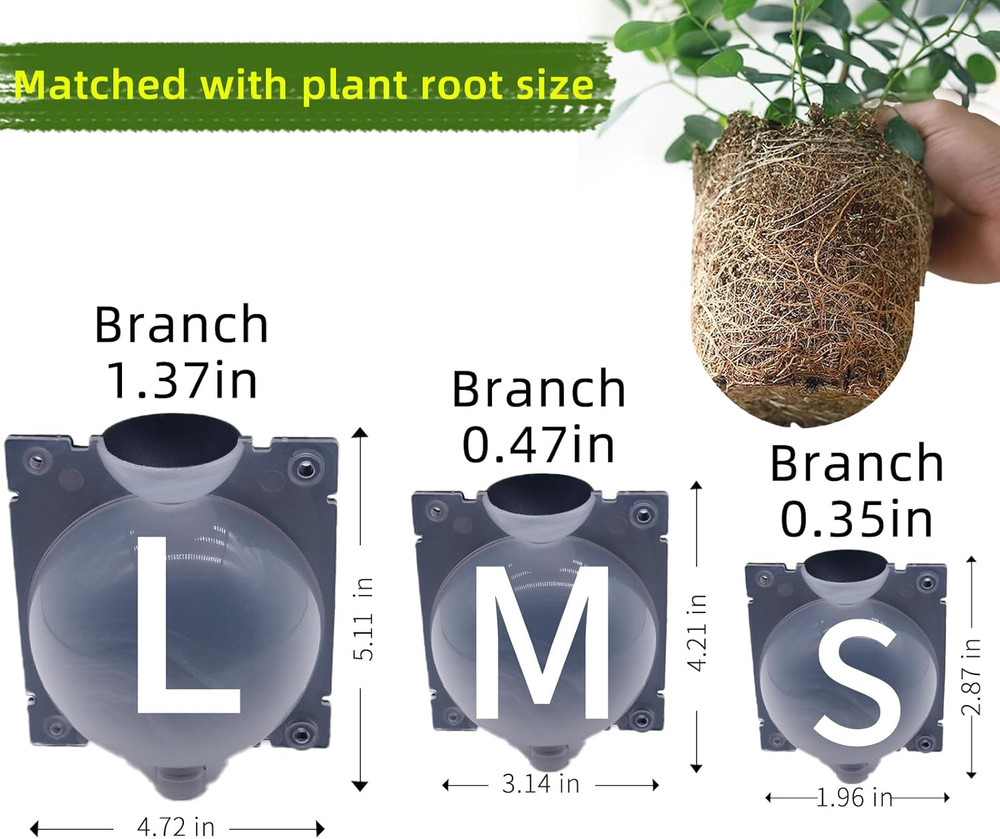 10 PCS Air Layering Propagation Kit -Thicker Version with Reusable Half Transpar