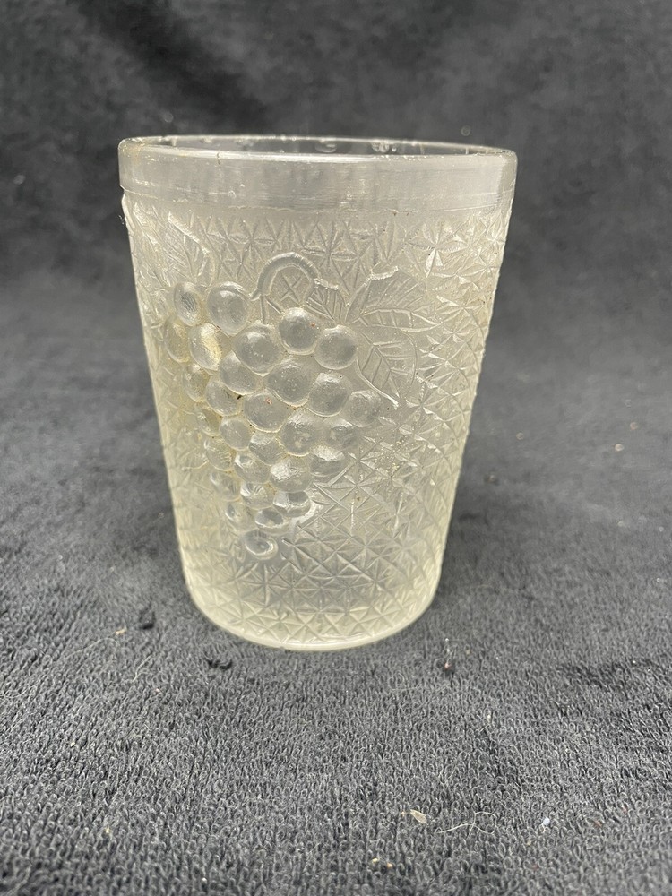 Early embossed grapes pressed pattern tumbler