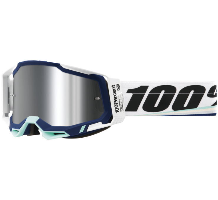 100% Racecraft 2 Goggles Arsham with Flash Silver Lens