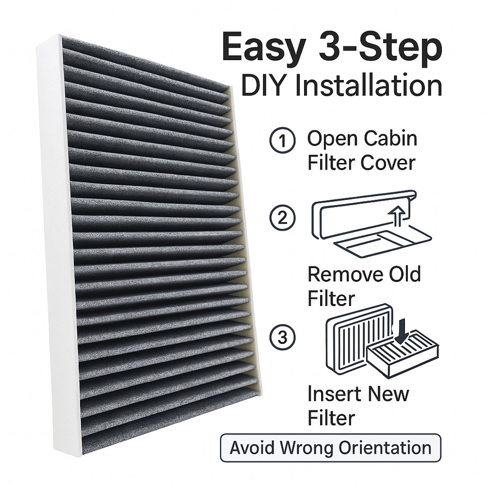 Cabin Air Filter for Jeep Gladiator Wrangler 2018 2025 Replace 68565698AA