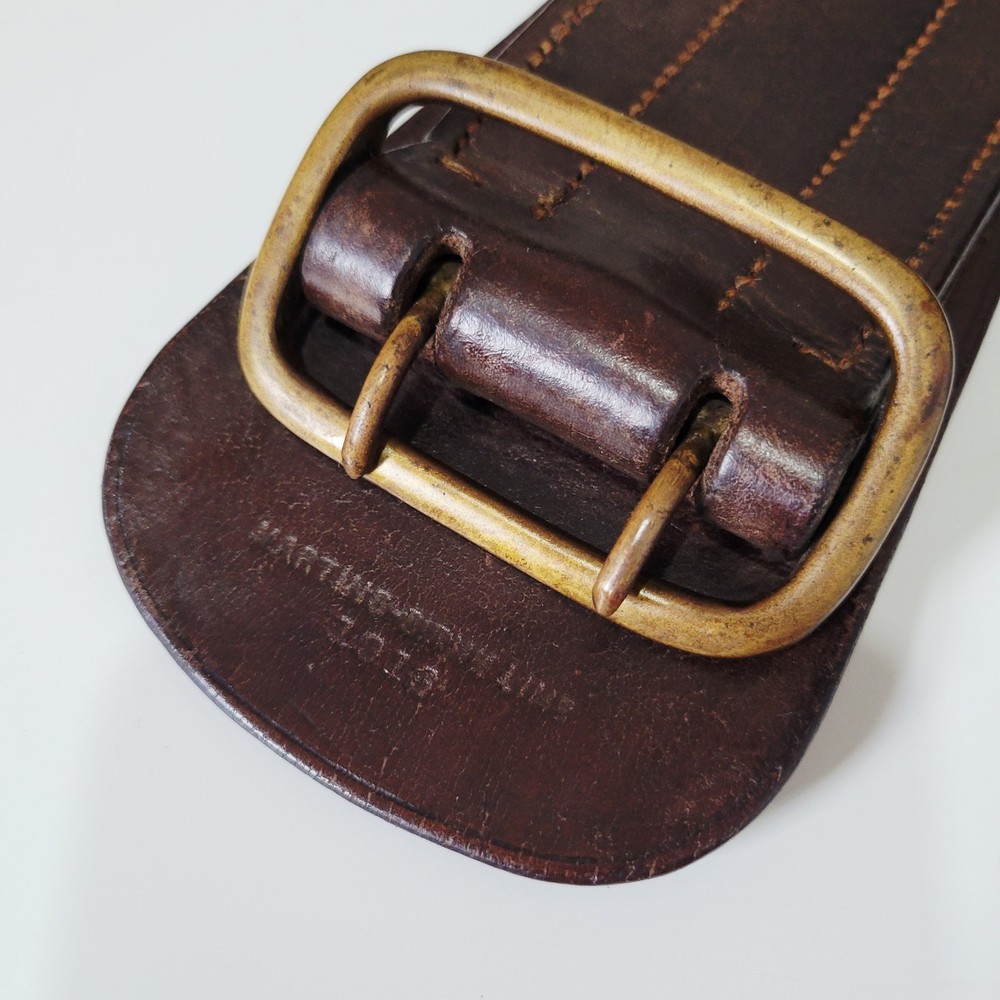 WW1 - NAMED 1916 DATED - SAM BROWNE BELT - DOUBLE STRAP - BRITISH ARMY FROG