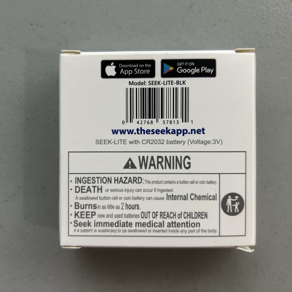 Seek Lite Two-Way Bluetooth Tracker - NEW In Box - White