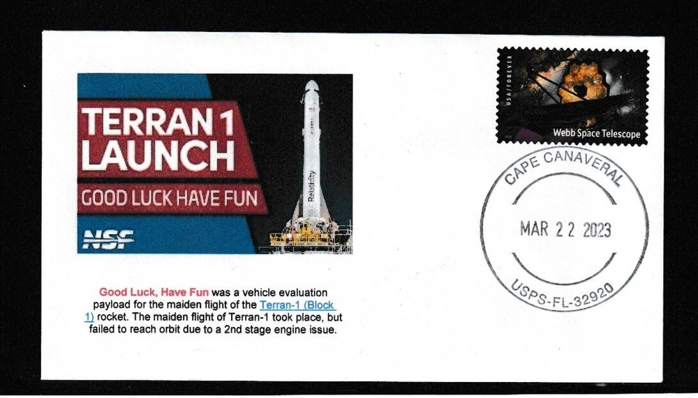 Terran 1 Good Luck Have Fun Launch Cover