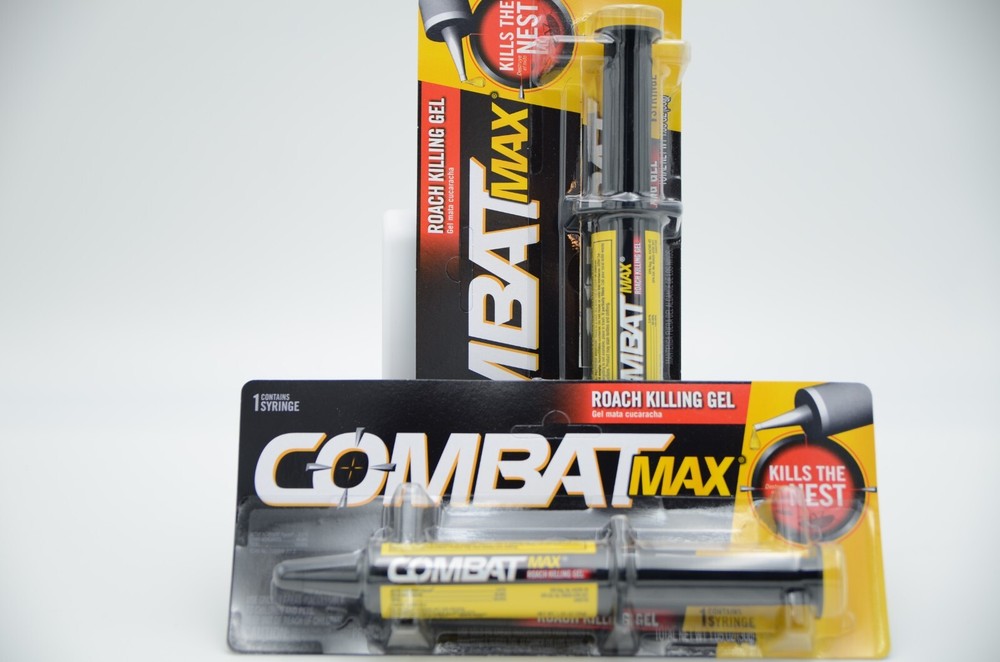(2) Combat  Max  Roach Killer Syringe 1.05 oz.