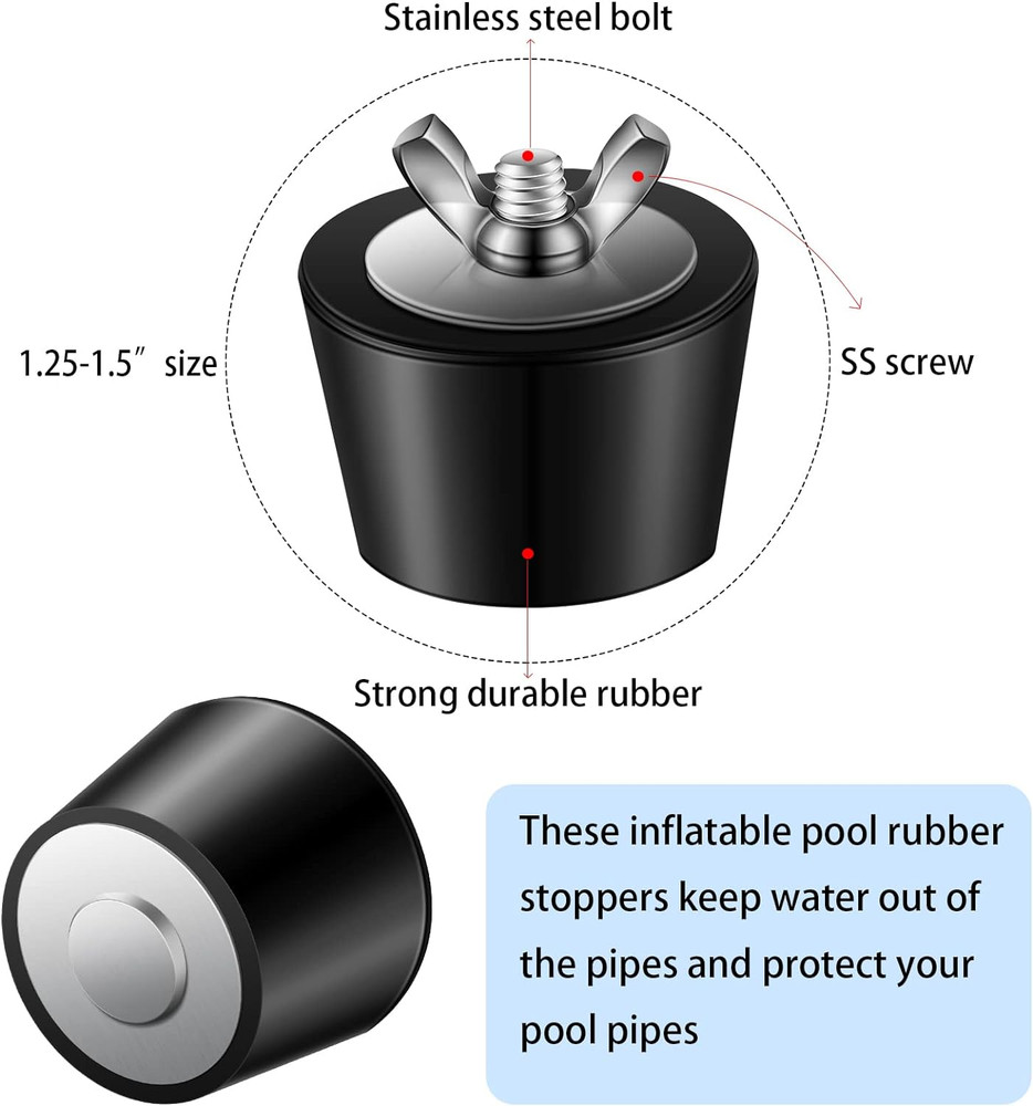 4 Size Pool Plug for Inground Pool Rubber Pool Plugs Pool Return Line Plug for A