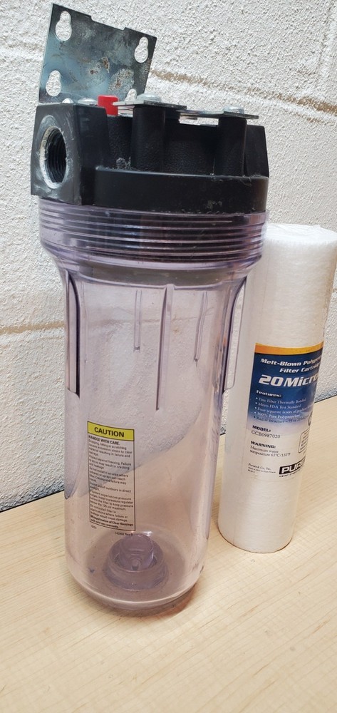 10" Sediment Filter Housing Combo With New 20 Micron Filter