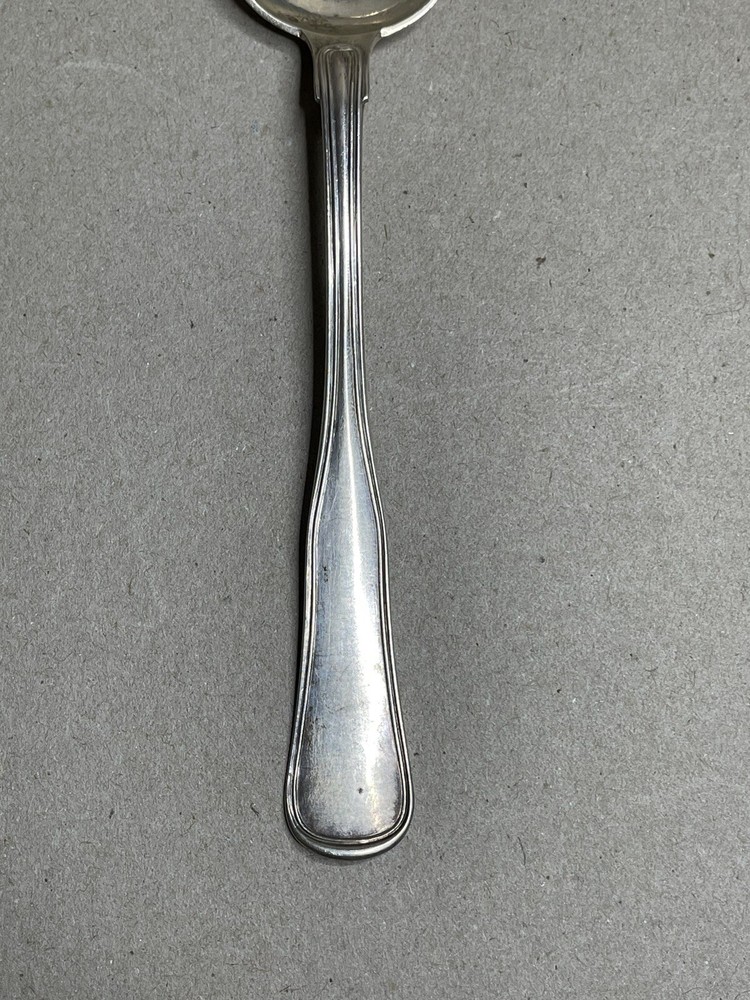 1883 Denmark Silver Serving Spoon Carl S Moinichen Monogram 4/16/1892