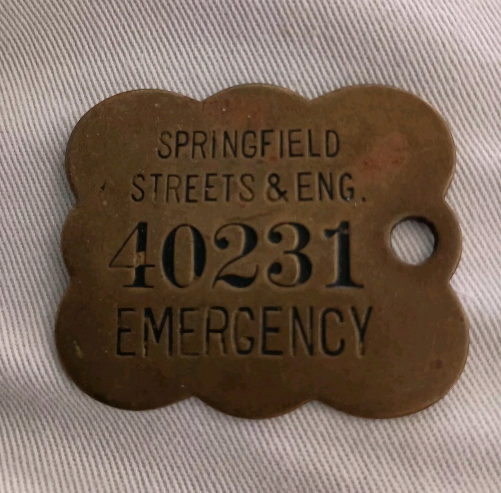 Springfield Streets And Engineering Emergency Tag