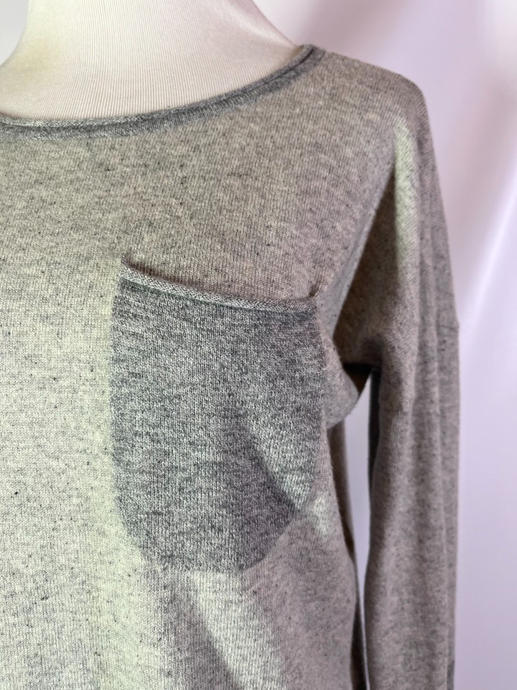 Smartwool Size S Akamina Grey Speckled Pullover Sweater Wool Blend