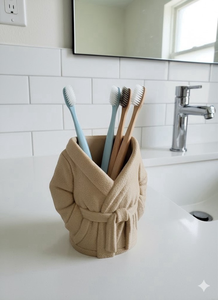 Bathrobe Can Cooler & Desk Accessory