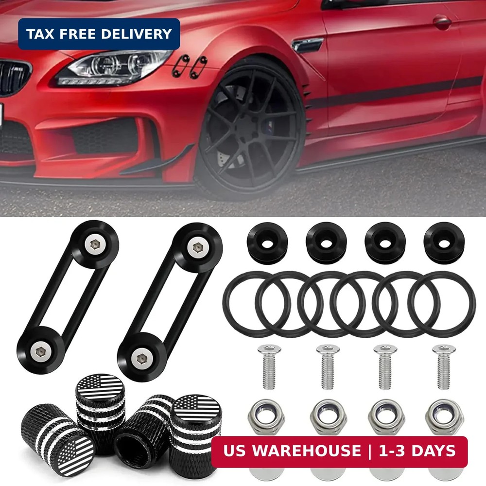 Bumper Quick Release Kit,14pcs Quick Release Front Rear Bumper Fasteners Holders