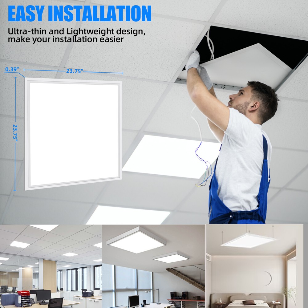 8 Pack 2X2FT LED Panel Light 45W Drop Ceiling Troffer Flat Fixtures 5000k White