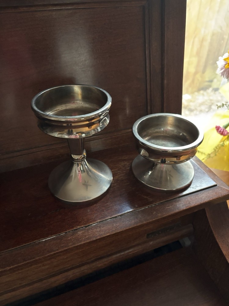 Pottery Barn Silver Plated Candlesticks | Elegant Home Decor