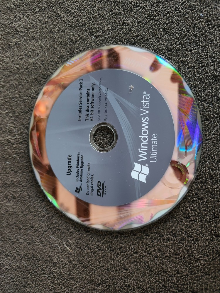 Windows Vista Ultimate 64-32 bit service pack 1