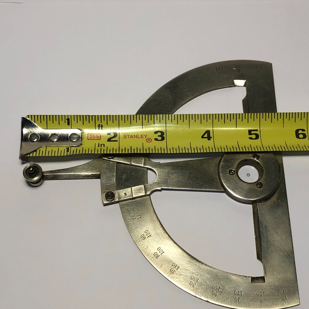 German Silver Protractor Riefler