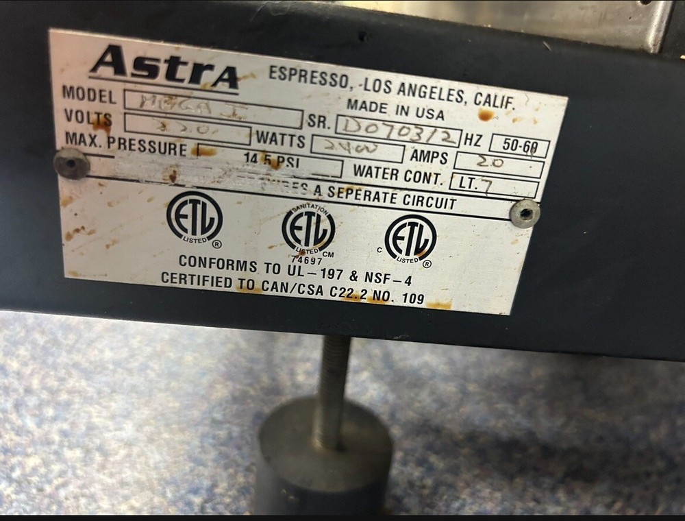 Astra Swiss Cappuccino Maker Mega I