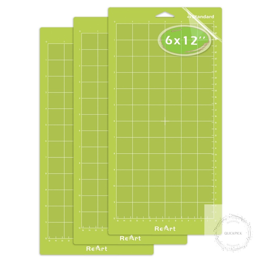 Standard Grip Adhesive Cutting Mat 6 x 12 Inch For Expression Machine - 3 Pack