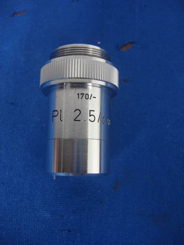 Leitz Wetzlar Microscope Objective PL 2.5/0.08 P 170/-