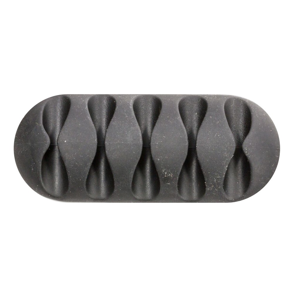 Rok Hardware Multipurpose Quintuple Cable Clip, Desktop Cable Organizer, Black