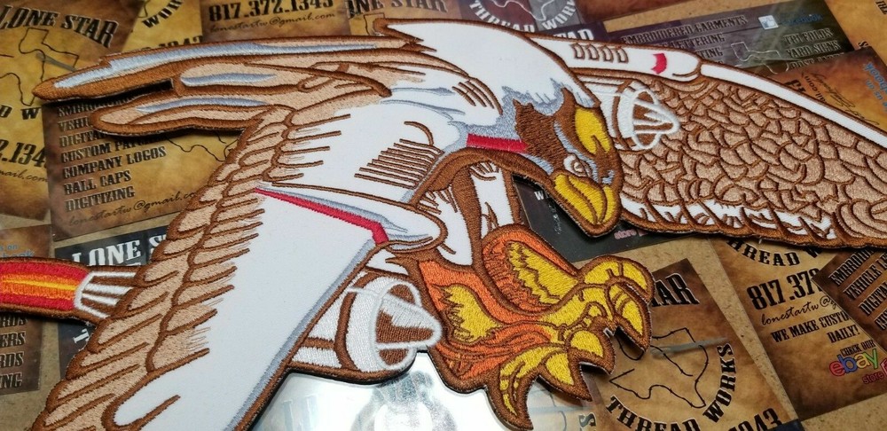 HUGE EMBROIDERED ROLLING STONES EAGLE JET BACK PATCH (Please Read Ad)