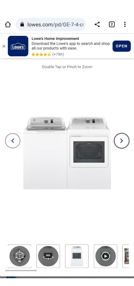 GE washer and dryer set