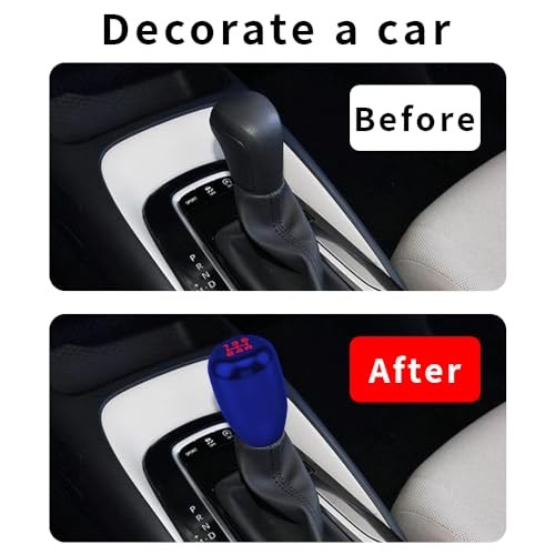 Car Gear Shift Knobs, Manual Transmission Shift Knob, 5 Speed Car Stick Blue
