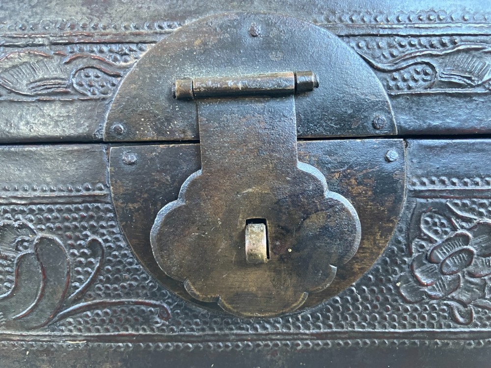 Antique Chinese Leather Document Case