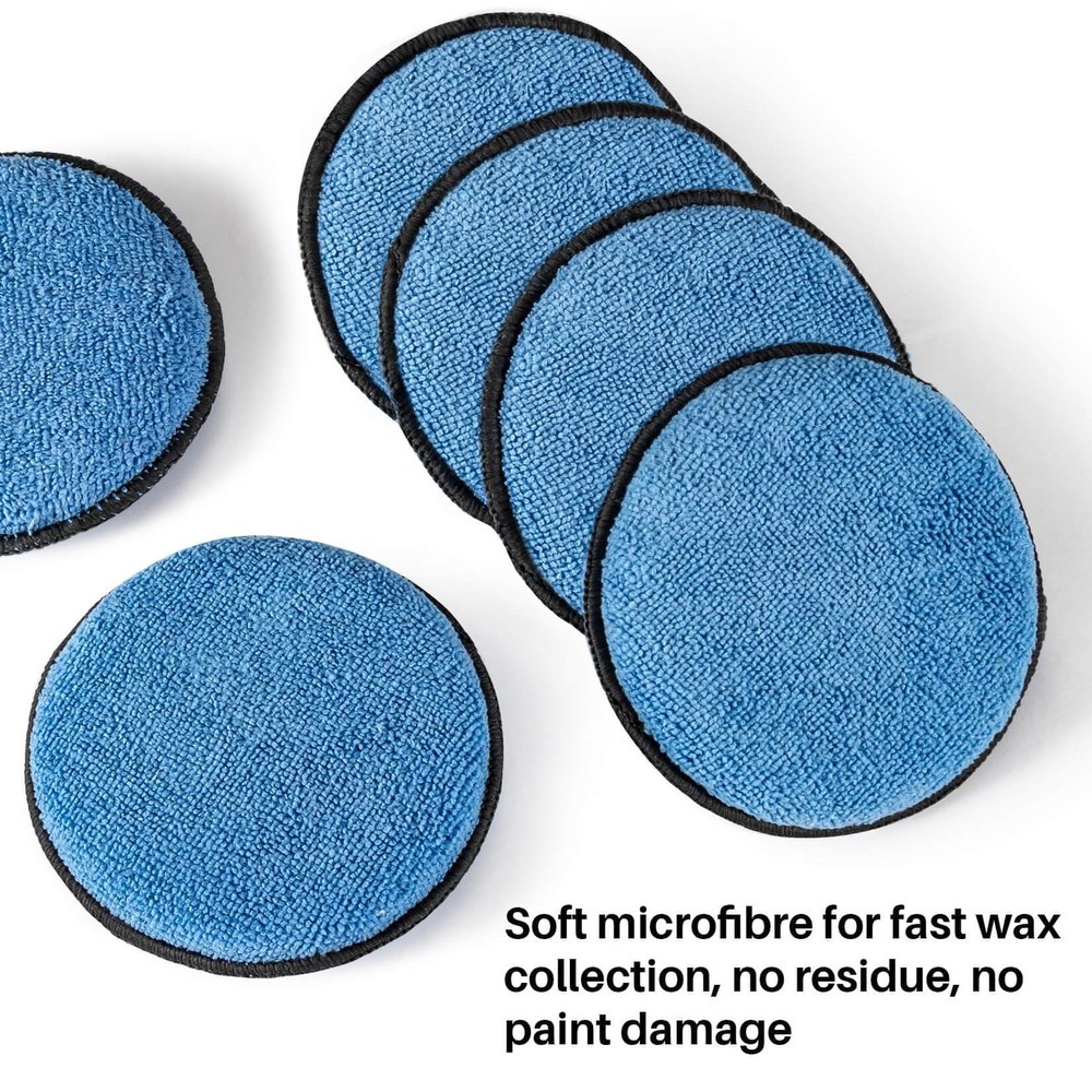 Sukh 12 Pack Microfiber Foam Car Wax Applicator Pad - 12pcs, Blue